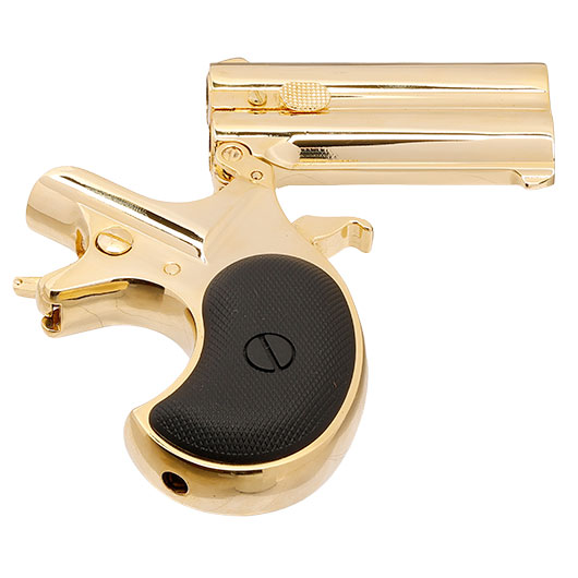 MaxTact Derringer Double Barrel Vollmetall Gas 6mm BB gold Bild 7