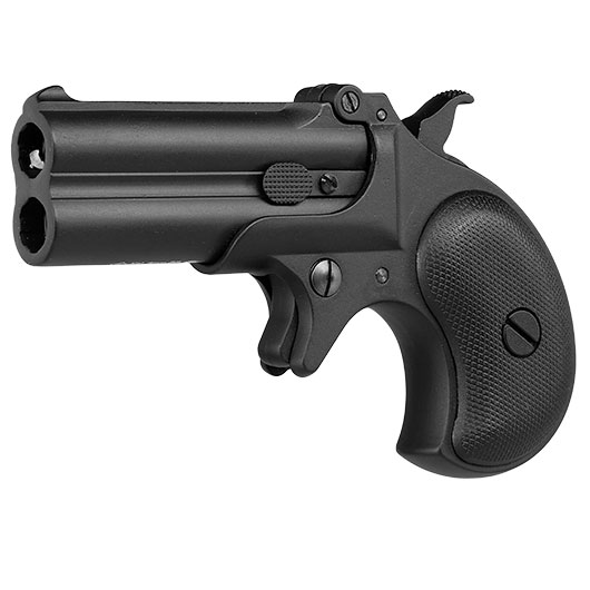 MaxTact Derringer Double Barrel Vollmetall Gas 6mm BB schwarz