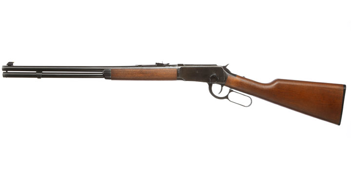 Legends Western Cowboy Rifle mit Hlsenauswurf Vollmetall CO2 6mm BB - Holzoptik Used Look Bild 1