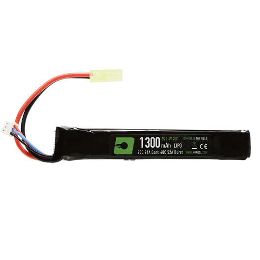 Nuprol Power Series LiPo Akku 7,4V 1300mAh 20C / 40C Stick-Type m. Mini-Tam Anschluss Bild 1