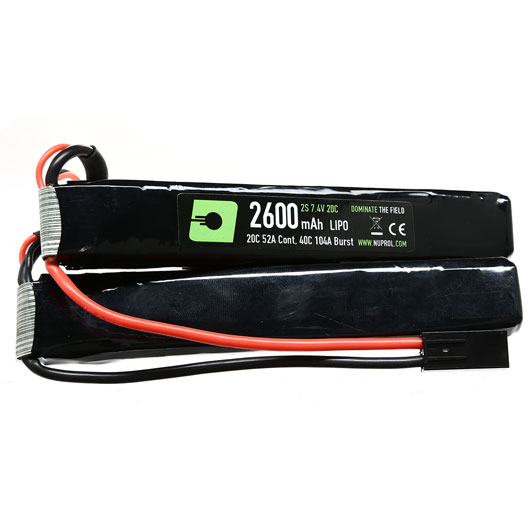 Nuprol Power Series LiPo Akku 7,4V 2600mAh 20C / 40C Small Two-Panel Type m. Mini-Tam Anschluss Bild 1