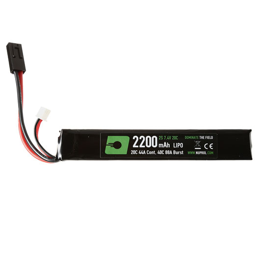 Nuprol Power Series LiPo Akku 7,4V 2200mAh 20C / 40C Stick-Type m. Mini-Tam Anschluss Bild 1