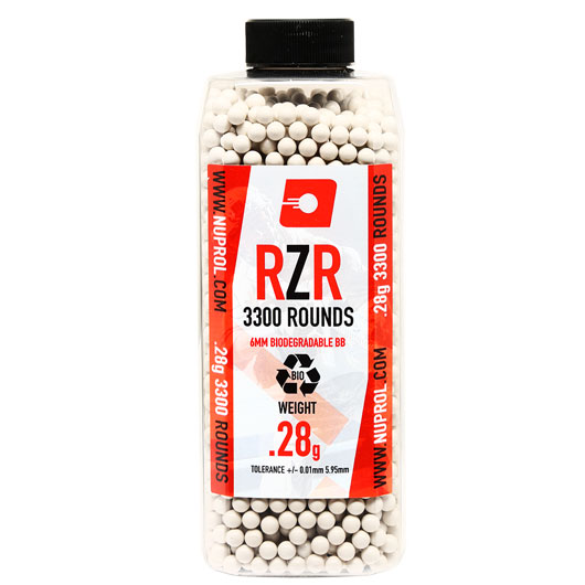 Nuprol RZR BIO High Precision Bio BBs 0,28g 3.300er Flasche weiss