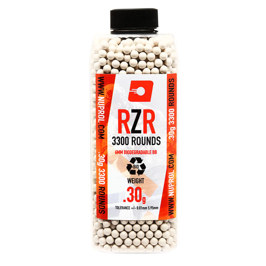 Nuprol RZR BIO High Precision Bio BBs 0,30g 3.300er Flasche weiss