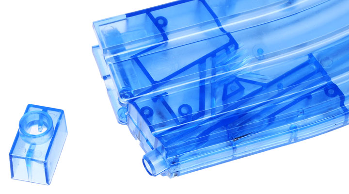 Nuprol XL / M4 Magazin-Style Speedloader fr 470 BBs blau-transparent Bild 2