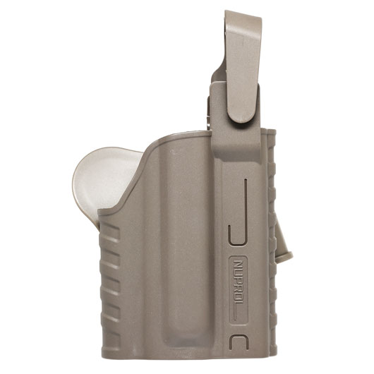 Nuprol Formholster Kunststoff Paddle fr G-Style Pistolen mit Lampe rechts tan