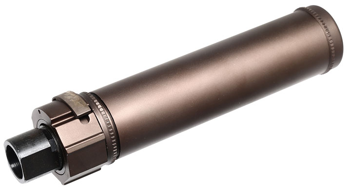 Nuprol BOCCA BOA Long QD Aluminium Suppressor bronze inkl. Stahl Flash-Hider 14mm- Bild 1