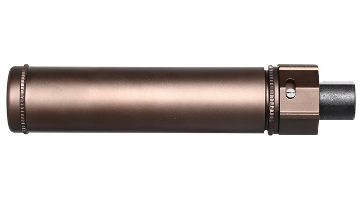 Nuprol BOCCA BOA Long QD Aluminium Suppressor bronze inkl. Stahl Flash-Hider 14mm- Bild 2