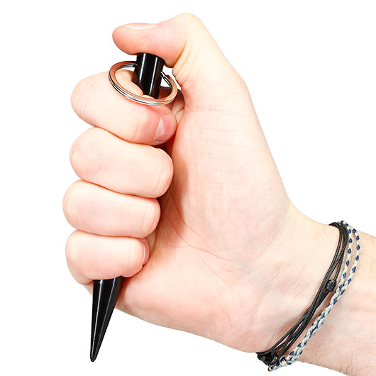 Kubotan mit gewelltem Griff und Schl�sselanh�nger Bild 7