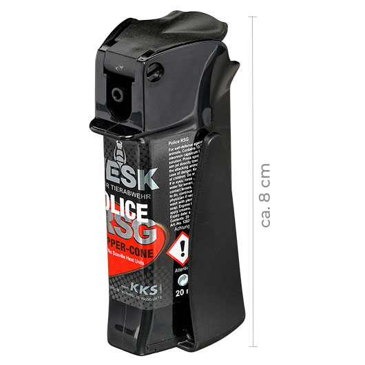 Abwehrspray VESK RSG Police Cone Pfefferspray, 20 ml Breitstrahl hochwirksam, nachfllbar Bild 1