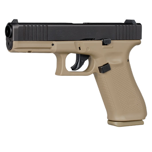 Glock 17 Gen.5 T4E mit Metallschlitten CO2-RAM Pistole Kal. .43 schwarz / coyote Bild 1