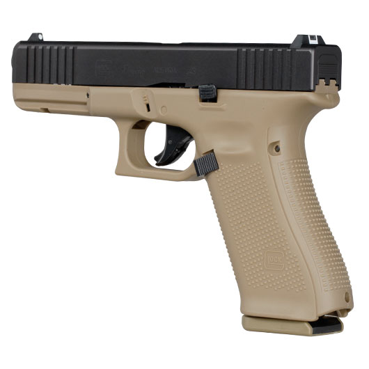 Glock 17 Gen.5 T4E mit Metallschlitten CO2-RAM Pistole Kal. .43 schwarz / coyote Bild 2