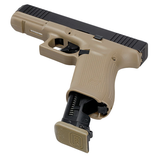 Glock 17 Gen.5 T4E mit Metallschlitten CO2-RAM Pistole Kal. .43 schwarz / coyote Bild 4
