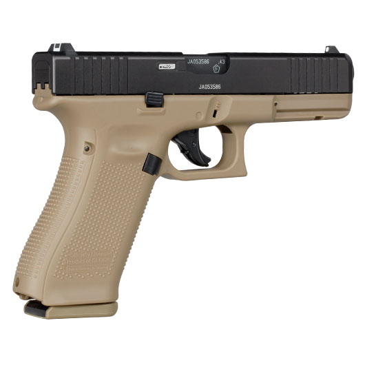 Glock 17 Gen.5 T4E mit Metallschlitten CO2-RAM Pistole Kal. .43 schwarz / coyote Bild 8