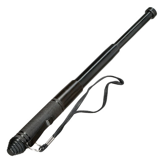 Mini Teleskopschlagstock brniert mit Magnetverschluss schwarz Bild 2