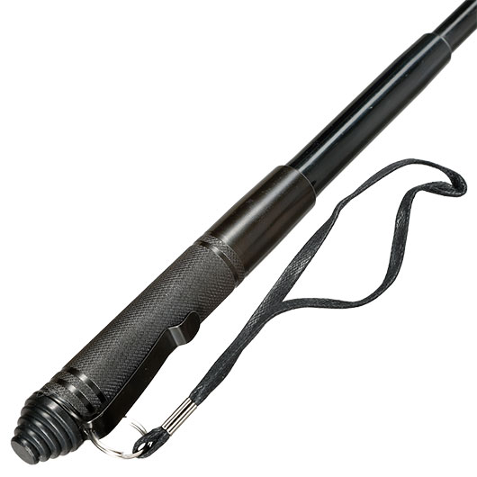 Mini Teleskopschlagstock brniert mit Magnetverschluss schwarz Bild 3