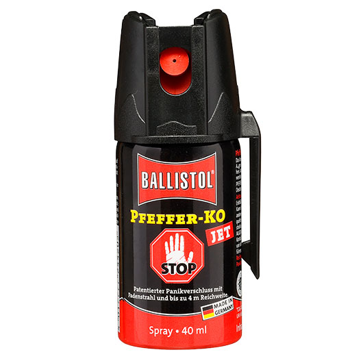 Ballistol Pfefferspray Pfeffer KO Jet 40ml mit neuem Sicherheitsverschluss