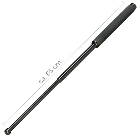 Teleskopschlagstock 26 schwarz mit Corduraholster Bild 1