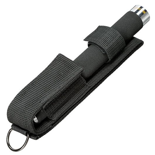 Teleskopschlagstock 16 chrom mit Moosgummigriff und Holster Bild 4