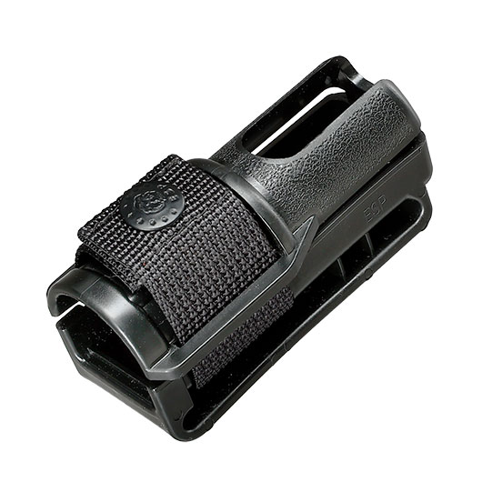 ESP Teleskopschlagstock 16 mit Gummigriff und Kunststoffholster brniert Bild 6