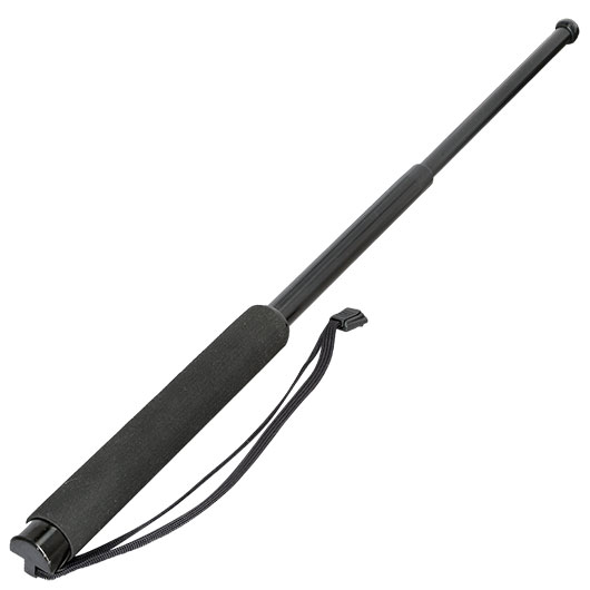 BlackField Teleskopschlagstock 21 mit Moosgummigriff und Handschlaufe schwarz Bild 2