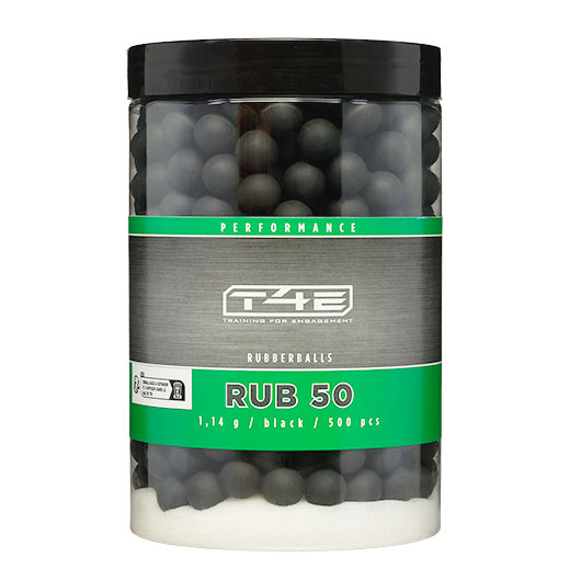 Umarex T4E Gummigeschosse Rubberballs Kal. .50 schwarz 500 St�ck Bild 1