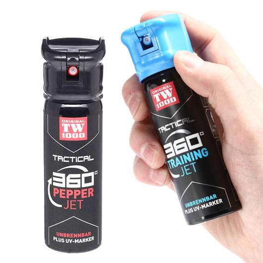 TW1000 Tactical Pepper Jet Classic Pfefferspray 360 Sprhfunktion 45ml inkl. Trainingsspray