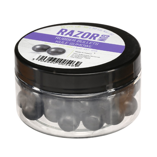Razor Gun Rubber Balls Gummikugeln Kaliber .50 schwarz 50er Dose