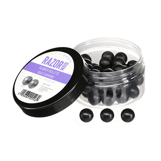 Razor Gun Rubber Balls Gummikugeln Kaliber .50 schwarz 50er Dose Bild 1