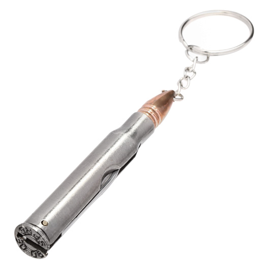 Schlsselanhnger AK47 Patrone mit Messer silber Bild 1