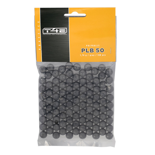 T4E Practice PLB 50 cal. .50 Kunststoffkugeln 100 Stck tungsten gray