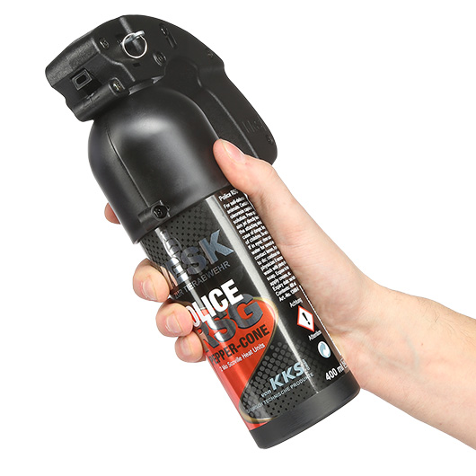 VESK RSG Police Pfefferspray, 400 ml Breitstrahl mit Weitstrahlventil Bild 5