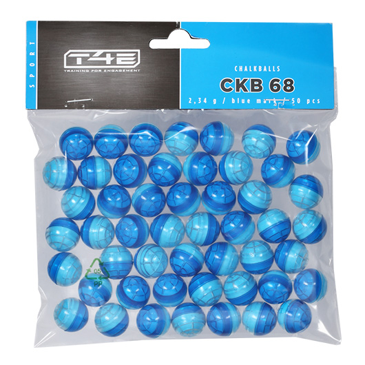 T4E Sport CKB 68 Kreidekugeln Kaliber .68 50 Stück blau