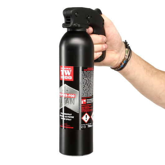 Abwehrspray TW100 Pepper Fog Titan Pfefferspray 750 ml inkl. Sicherungsstift Bild 6