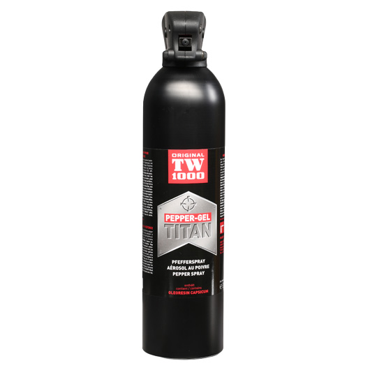 Abwehrspray TW100 Pepper Gel Titan Pfefferspray mit Pfeffergel 750 ml inkl. Sicherungsstift