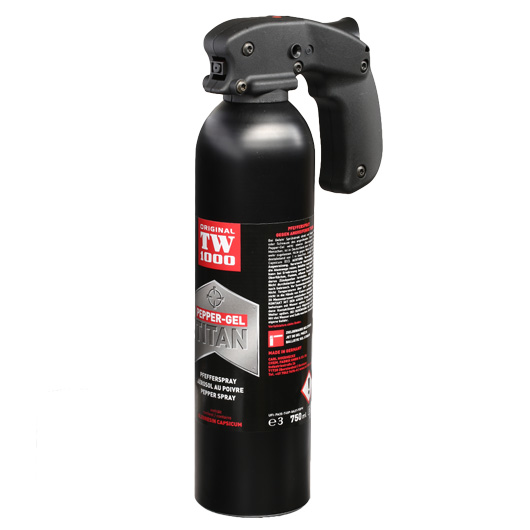 Abwehrspray TW100 Pepper Gel Titan Pfefferspray mit Pfeffergel 750 ml inkl. Sicherungsstift Bild 1