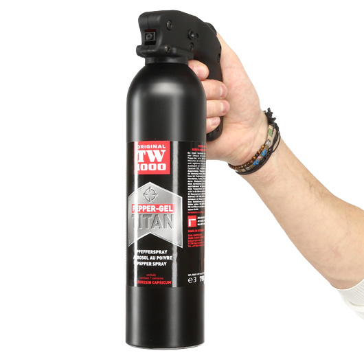 Abwehrspray TW100 Pepper Gel Titan Pfefferspray mit Pfeffergel 750 ml inkl. Sicherungsstift Bild 6