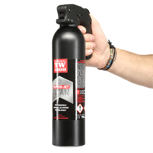 Abwehrspray TW100 Pepper Jet Titan Pfefferspray 750 ml inkl. Sicherungsstift Bild 4