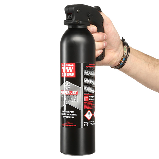 Abwehrspray TW100 Pepper Jet Titan Pfefferspray 750 ml inkl. Sicherungsstift Bild 6