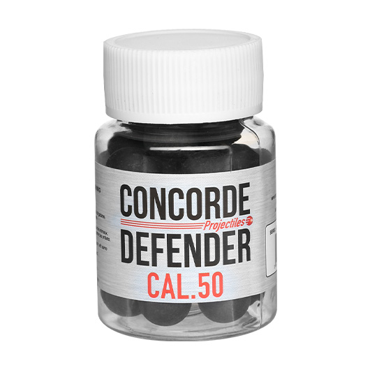 Concorde Defender Rubber Balls Kaliber .50 in Schraubdose 30 Stck schwarz