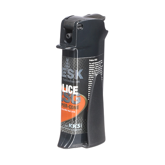 Vesk Pfefferspray Police Cone 28ml Breitstrahl, nachfllbar inkl. Grtelclip Bild 1