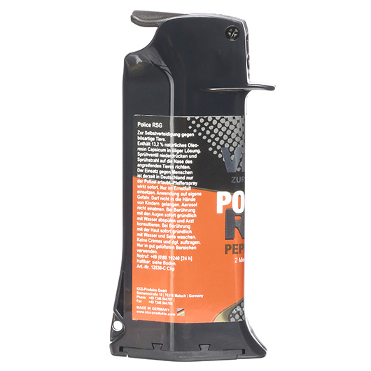 Vesk Pfefferspray Police Cone 28ml Breitstrahl, nachfllbar inkl. Grtelclip Bild 3