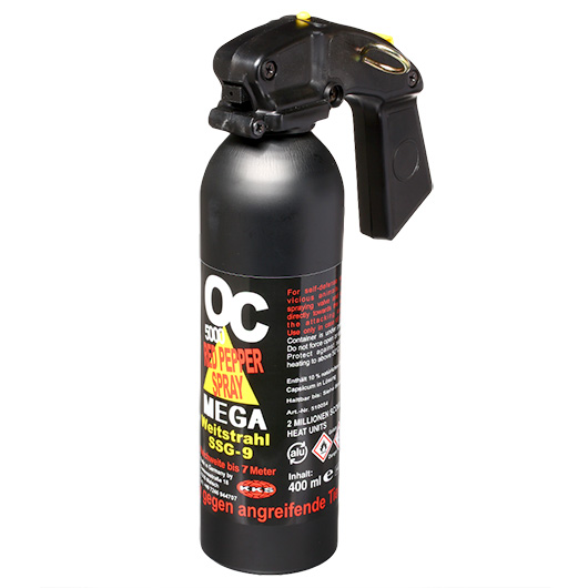 OC 5000 Red Pepper Mega Pfefferspray Weitstrahl 400ml mit Pistolengriff