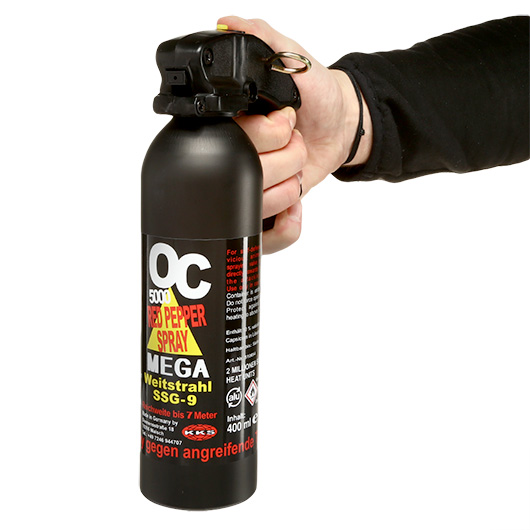 OC 5000 Red Pepper Mega Pfefferspray Weitstrahl 400ml mit Pistolengriff Bild 4