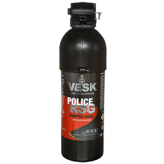 VESK Pfefferspray RSG Police Cone 750ml Breitstrahl mit Pistolengriff