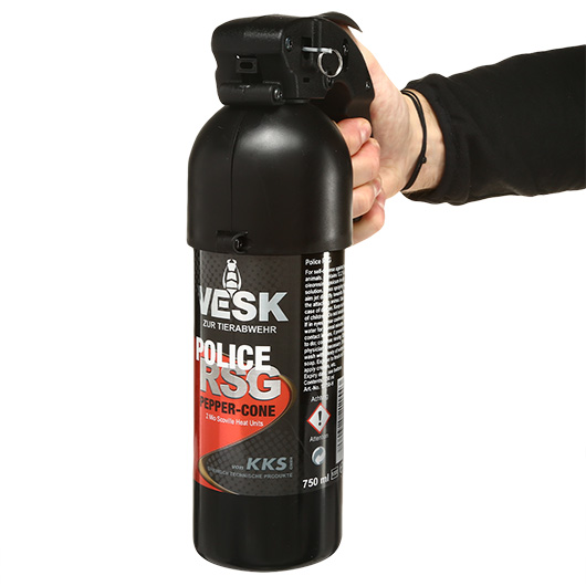 VESK Pfefferspray RSG Police Cone 750ml Breitstrahl mit Pistolengriff Bild 6