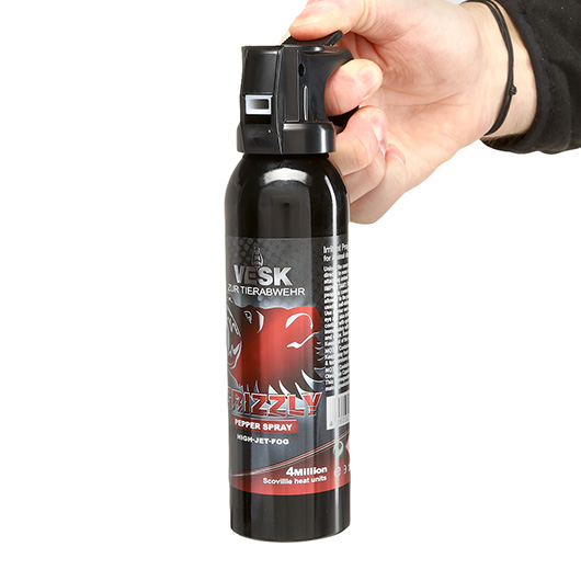 VESK Grizzly Pfefferspray 200 ml Breitstrahl mit Fingergriff extra stark Bild 6