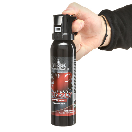 VESK Grizzly Pfefferspray 150 ml Breitstrahl mit Fingergriff extra stark Bild 6