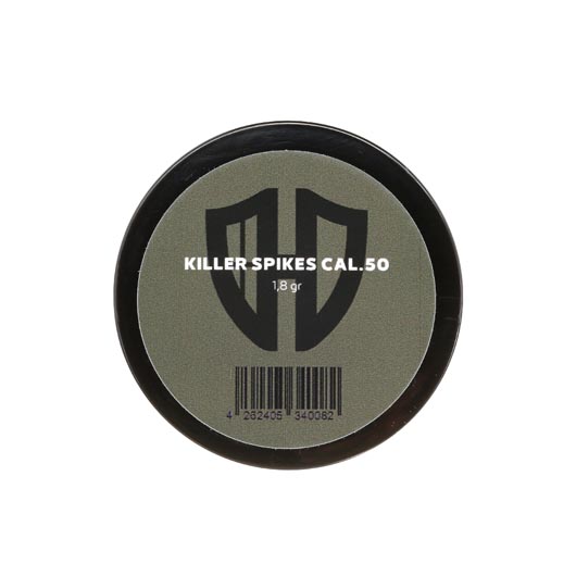 Spikes Kunststoffmunition mit Metallspitze Kaliber .50 fr HDR 50 rot 24er Dose Bild 3