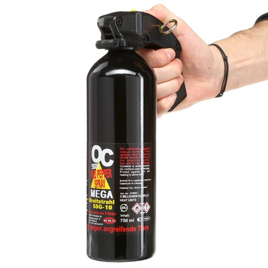 OC 5000 Pfefferspray Red Pepper Mega 750 ml Breitstrahl mit Pistolengriff Bild 6